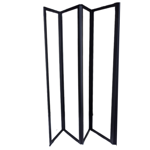 Душевая шторка на ванну Cerutti SPA BOUNA-B 131х139 стекло прозрачное профиль черный ориентация универсальная - фото 2