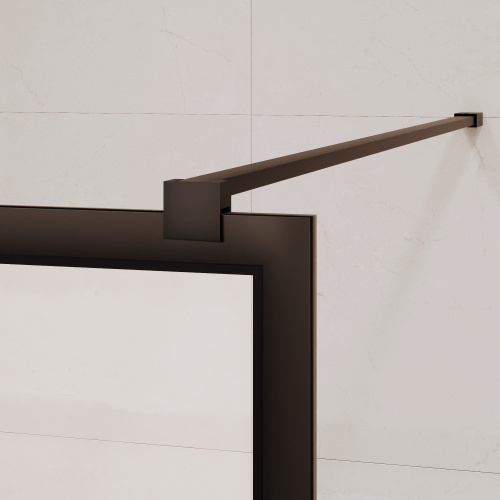 Душевая перегородка RGW Walk In 32101110-84 100х200 стекло с рисунком профиль черный - фото 5