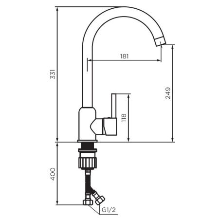 Смеситель для кухни Dorff Logic D3007022 на мойку черный