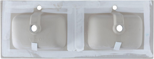 Раковина керамическая Allen Brau Glority 1.35011.20 120х47 полувстраиваемая цвет белый 2 отверстия под смеситель - фото 4