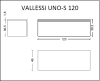 Ящик под столешницу Armadi Art Vallessi UNO-S 897-120-A glossy