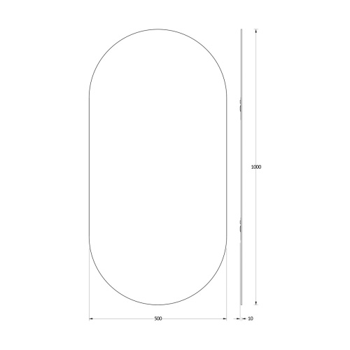 Зеркало в ванную Evoform Colora BY 0464 50х100 цвет черный - фото 2