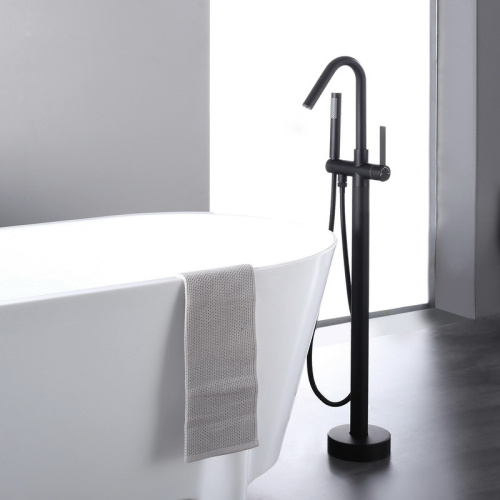 Смеситель Bond Circle B05-4988 напольный черный матовый - фото 2