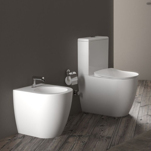 Чаша унитаза напольная Creavit Free FE360-11CB00E-0000 цвет белый без бачка без сиденья душевой смыв - фото 5