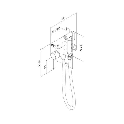 Гигиенический душ со смесителем IDDIS Axes 005MGR0i08 золото матовое - фото 5