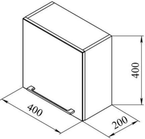 Шкаф De Aqua Кубика 00167068 40х20х40 подвесной - фото 3
