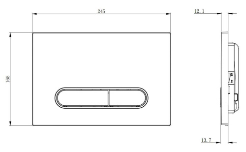 Клавиша смыва Boheme 667-B черный - фото 2