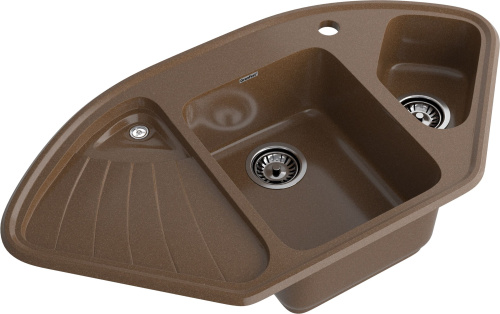 Кухонная мойка Granfest Corner C-1040E терракот 104х56 цвет коричневый поверхность матовая - фото 2