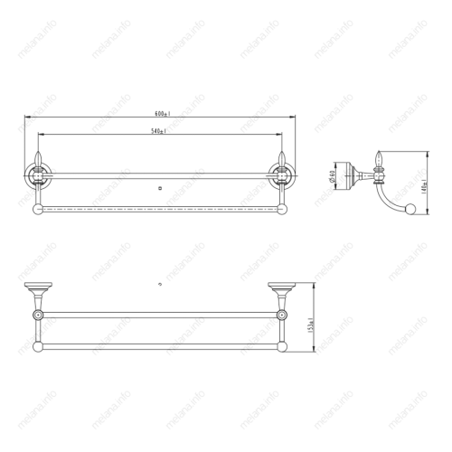 Полотенцедержатель Melana 820002 - фото 2
