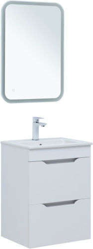 Тумба под раковину Aquanet Практика 00330455 48х39х64 напольная/подвесная цвет белый - фото 5