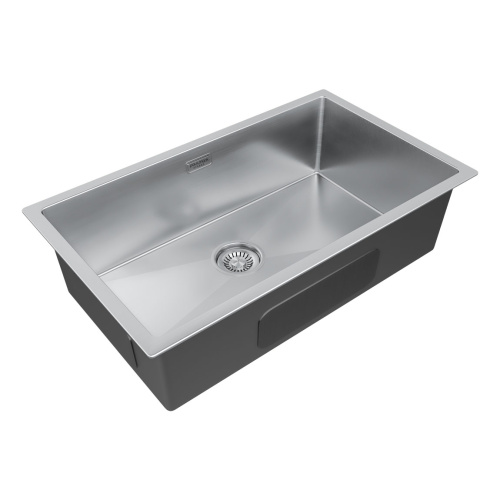 Кухонная мойка Paulmark ALLER 74 UNI PM807444-BS 69х39 цвет брашированная нержавеющая сталь поверхность матовая - фото 2