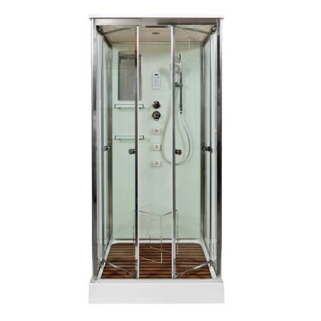 Душевая кабина AvaCan V9015 90х90 квадратная с крышей ориентация универсальная
