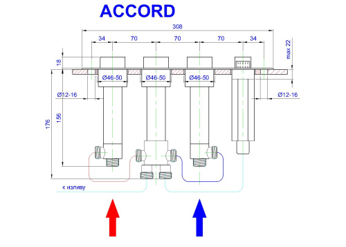 Смеситель Royal Bath ACCORD RB403 на борт ванны серебро - фото 4