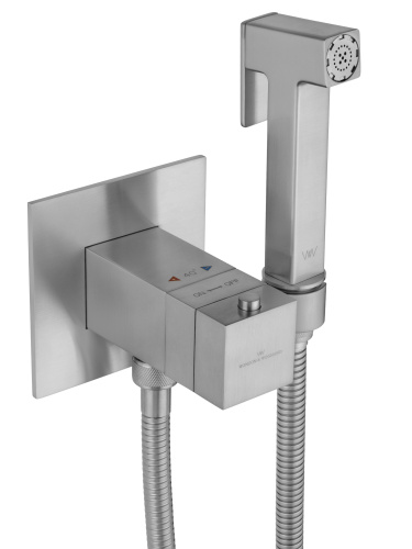 Смеситель для ванны и душа Wonzon & Woghand WW-88829910-BN встраиваемый в стену никель с термостатом - фото 5