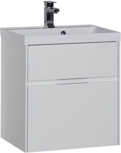 Тумба с раковиной Aquanet Латина 00212833 60х45х65 напольная/подвесная цвет белый - фото 2