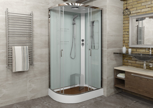 Душевая кабина AvaCan A102R 120х80 асимметричная с крышей ориентация правая - фото 3