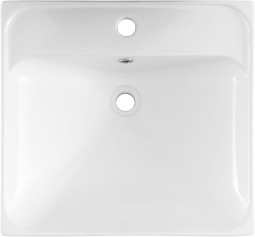Раковина керамическая Aquanet Flash 00333265 51х47 полувстраиваемая цвет белый 1 отверстие под смеситель - фото 2