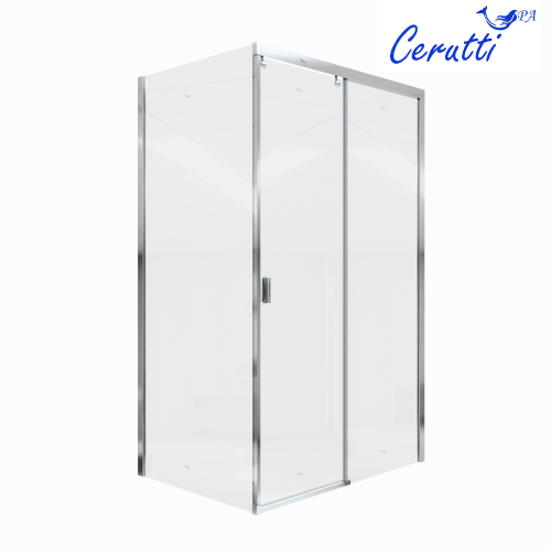 Душевой уголок Cerutti SPA MARBELLA 120 R 120х80 стекло прозрачное профиль хром глянцевый без поддона - фото 2