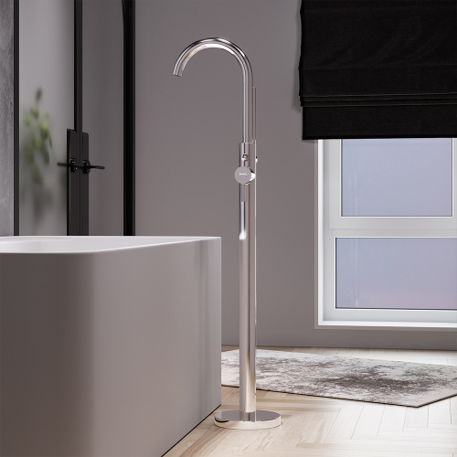 Смеситель Damixa Scandinavian Pure 365000000 напольный хром - фото 4