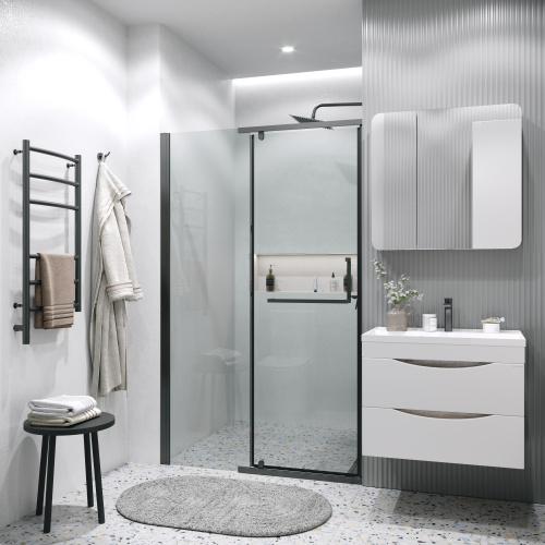 Душевая дверь Grossman Pragma 100.K33.03.120.21.00 120х195 стекло прозрачное профиль черный матовый - фото 3