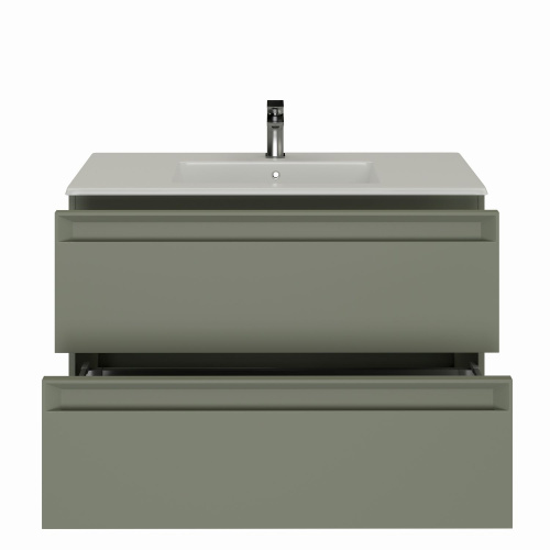 Тумба под раковину Allen Brau Eclipse 2.0 1.E1001.CGM 2.0 60х46х63 подвесная цвет зеленый/серый - фото 3