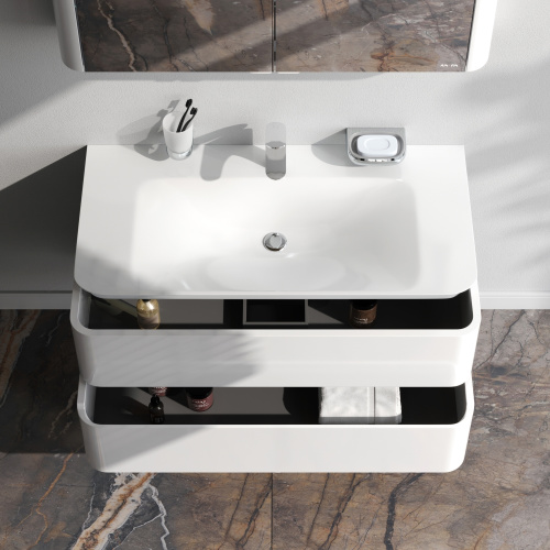 Тумба под раковину Am.Pm Sensation M30FHX1002WG 100х49х52 подвесная цвет белый - фото 3