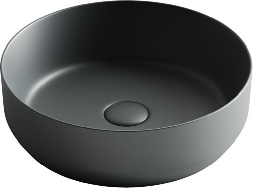 Раковина из сантехнического фарфора Ceramica Nova ELEMENT CN6022MDH 40х40 накладная цвет черный без отверстий под смеситель - фото 2