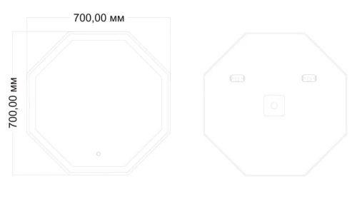 Зеркало в ванную Art&Max ARGO AM-Arg-700-700-DS-F 70х70 - фото 2