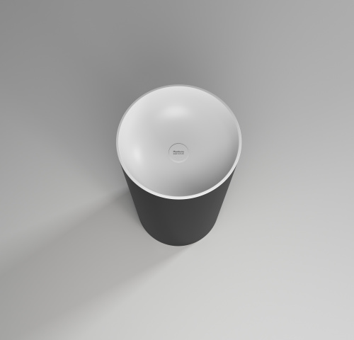 Раковина из искусственного камня Plumberia Selection Misha MISHA SOFT BN 44х44 напольная цвет белый/черный - фото 3