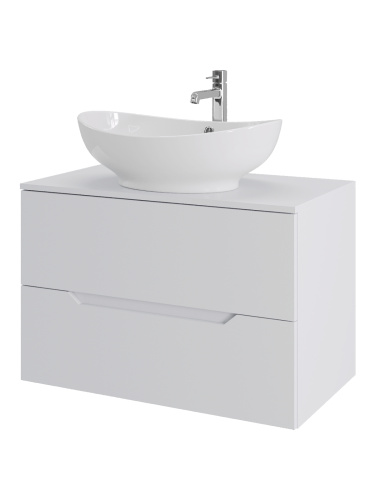 Тумба с раковиной Orange Line Li-80TuwMDF+B08-585W 81х46х73 - фото 2