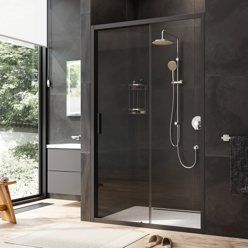 Душевая дверь Am.Pm Gem W90G-120-1-195BT 120х195 стекло прозрачное профиль черный