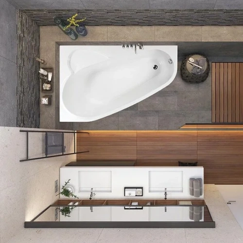 Ванна акриловая Vagnerplast Selena VPBA163SEL3PX-04 160х105 пристенная асимметричная без каркаса - фото 4