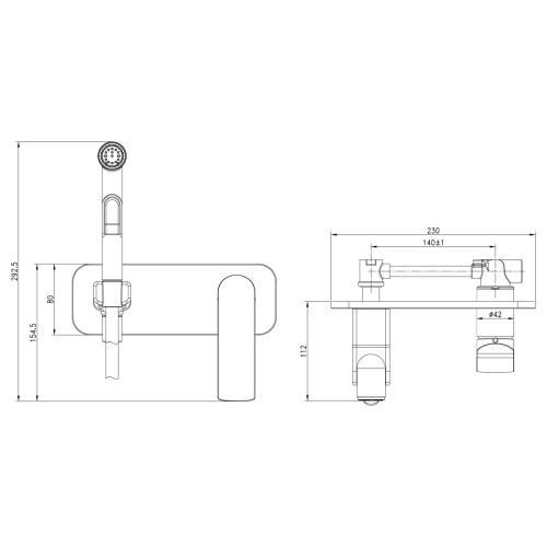 Гигиенический душ со смесителем LeMark Allegro LM5919CW белый/хром - фото 2