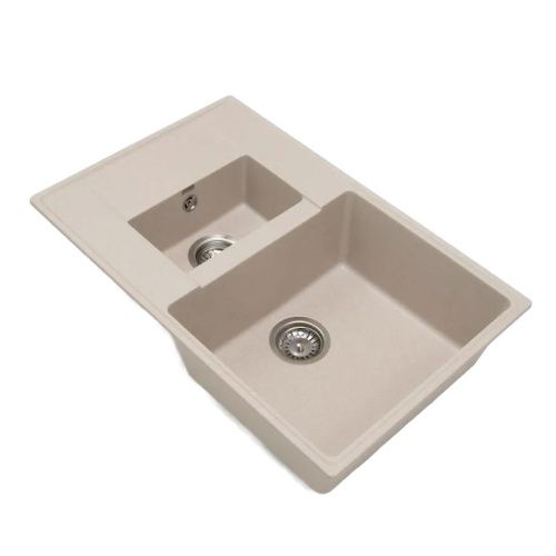 Кухонная мойка Grandex Aqua 600113 78х50 цвет бежевый поверхность матовая - фото 2