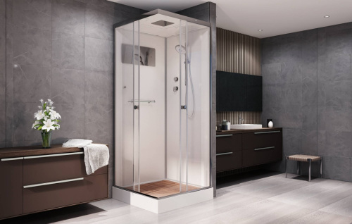 Душевая кабина AvaCan K408S 80х80 квадратная с крышей ориентация универсальная - фото 2