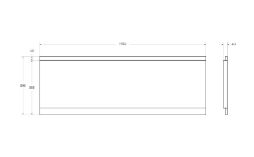 Фронтальная панель для ванны Cezares ECO ECO-175-F-SCR-W37 - фото 2