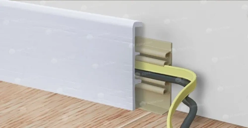 Напольный плинтус Alpine Floor Rico Concept RC 80001 Белый с тиснением толщина 2 см 2200х80 - фото 2