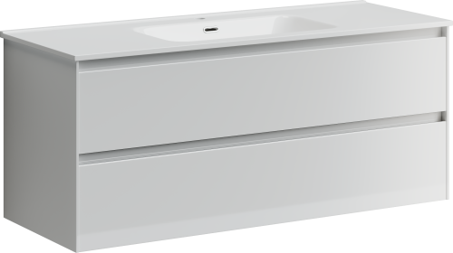 Тумба под раковину Sancos Cento CN120-1W 119х45х50 подвесная цвет белый глянцевый - фото 2