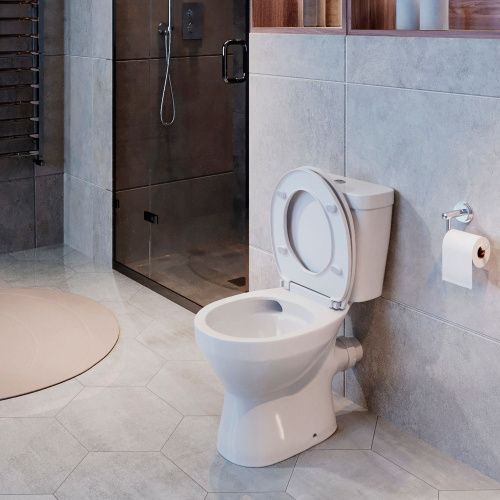 Унитаз напольный с бачком Taliente Elegia Vortex белый с сиденьем микролифт безободковый душевой смыв - фото 3