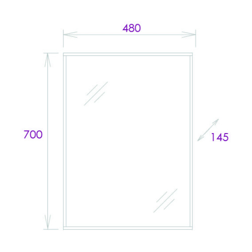 Зеркало в ванную Onika Тимбер 204803 48х70 - фото 5