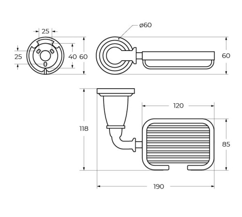 Мыльница Art&Max BIANCHI AM-E-2605-Cr - фото 2
