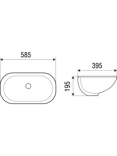 Раковина из санфаянса WeltWasser WW SK 10000003899 59х40 подвесная цвет белый глянцевый без отверстий под смеситель - фото 3