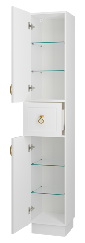 Шкаф-пенал Misty Амбра П-Амб050-011Л 35х34х200 напольный - фото 4