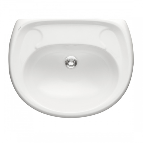 Раковина из сантехнического фарфора Santeri Воротынский 131117S0000B0 45х57 подвесная цвет белый без отверстий под смеситель - фото 2