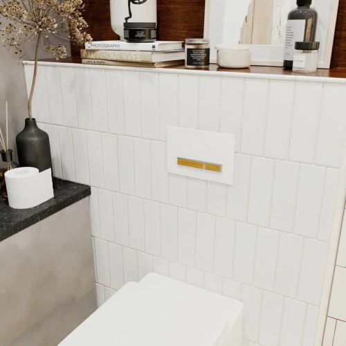 Клавиша смыва механическая Lavinia Boho RelFix 38050703 цвет белый/светлое дерево - фото 4