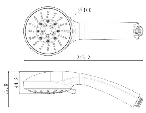 Лейка ручного душа LeMark LM0135C хром - фото 2