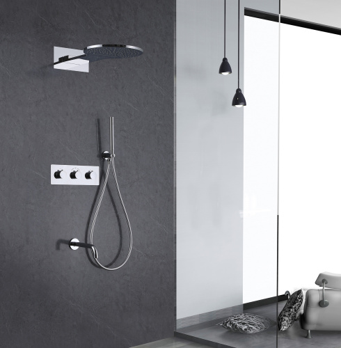 Душевая система ABBER AF8150 встраиваемая в стену с термостатом - фото 2