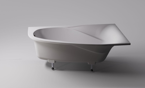 Ванна из литьевго мрамора Astra-Form Селена 01010040 170х100 угловая асимметричная с ножками - фото 5