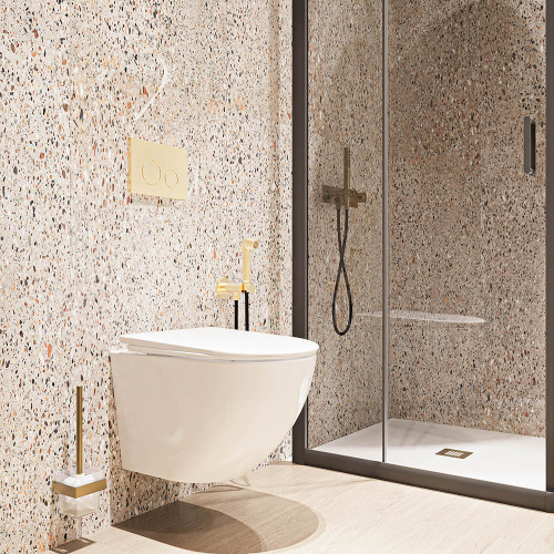 Унитаз подвесной Veconi Moro VMO-48T белый глянцевый с сиденьем микролифт безободковый смыв торнадо - фото 3