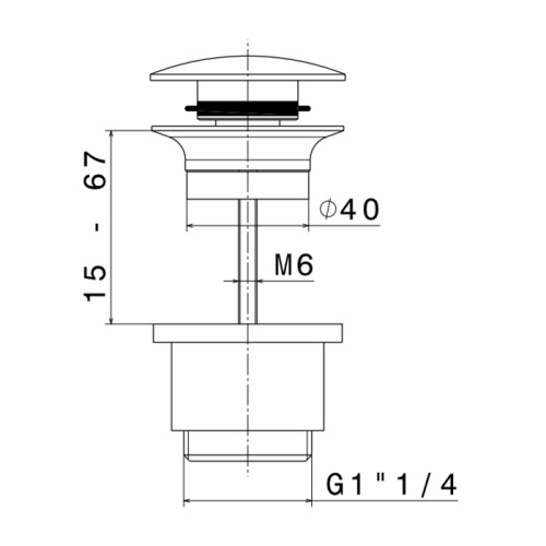 Донный клапан для раковины Newform X-Steel 316 230.21.018 - фото 2